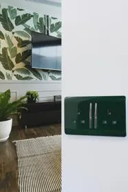Dark Green Wiring Accessories Trendi Decorative Screwless